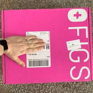 FIGS womens black scrub top and bottoms